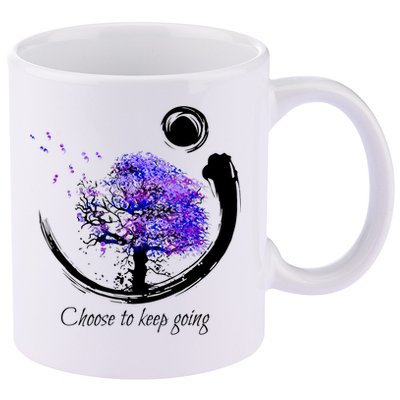 Suicide Prevention Awareness Choose To Keep Going 11oz C Handle Ceramic Mug