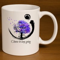 Suicide Prevention Awareness Choose To Keep Going 11oz C Handle Ceramic Mug