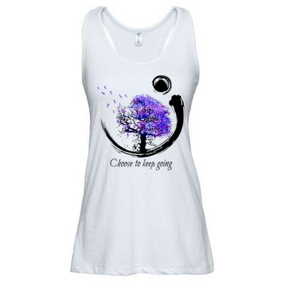 Suicide Prevention Awareness Choose To Keep Going Ladies Essential Flowy Tank