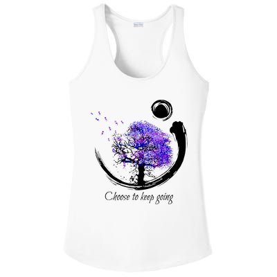 Suicide Prevention Awareness Choose To Keep Going Ladies PosiCharge Competitor Racerback Tank