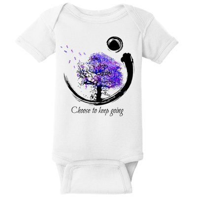 Suicide Prevention Awareness Choose To Keep Going Baby Bodysuit