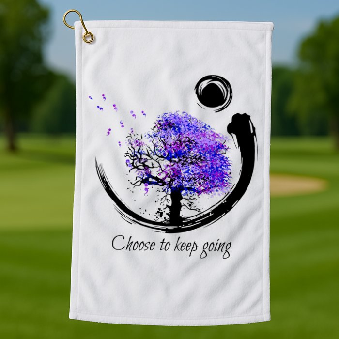 Suicide Prevention Awareness Choose To Keep Going Golf Towel