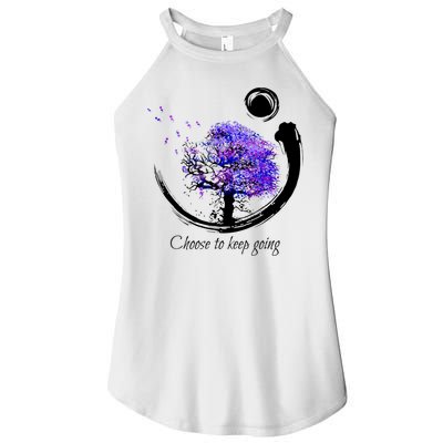 Suicide Prevention Awareness Choose To Keep Going Women's Perfect Tri Rocker Tank