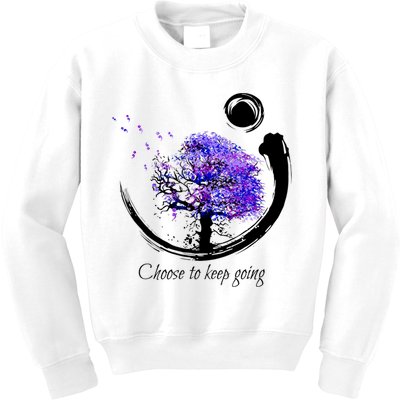Suicide Prevention Awareness Choose To Keep Going Kids Sweatshirt