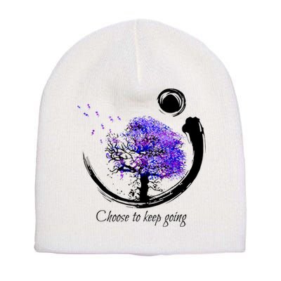 Suicide Prevention Awareness Choose To Keep Going Short Acrylic Beanie