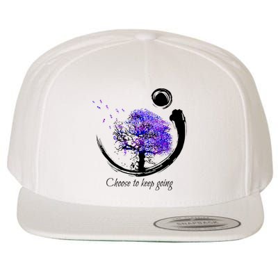 Suicide Prevention Awareness Choose To Keep Going Wool Snapback Cap