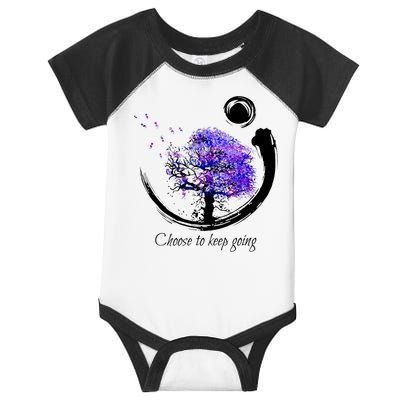 Suicide Prevention Awareness Choose To Keep Going Infant Baby Jersey Bodysuit