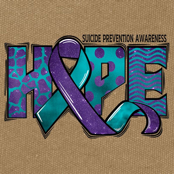 Suicide Prevention Awareness Warrior Hope Ribbon You Matter Cotton Canvas Backpack