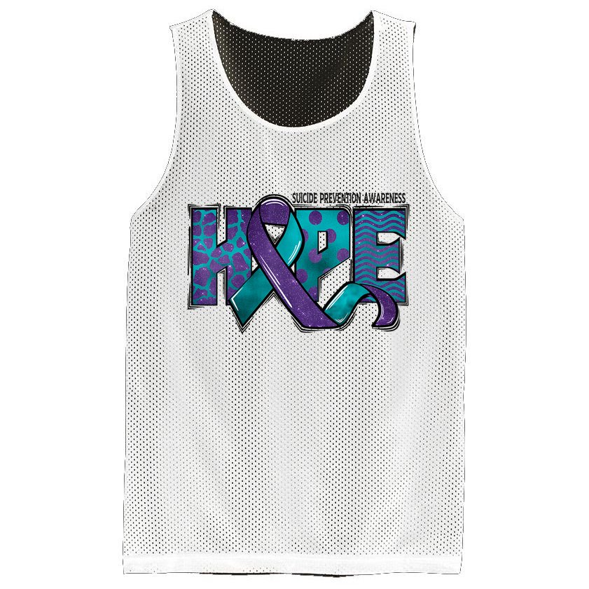Suicide Prevention Awareness Warrior Hope Ribbon You Matter Mesh Reversible Basketball Jersey Tank