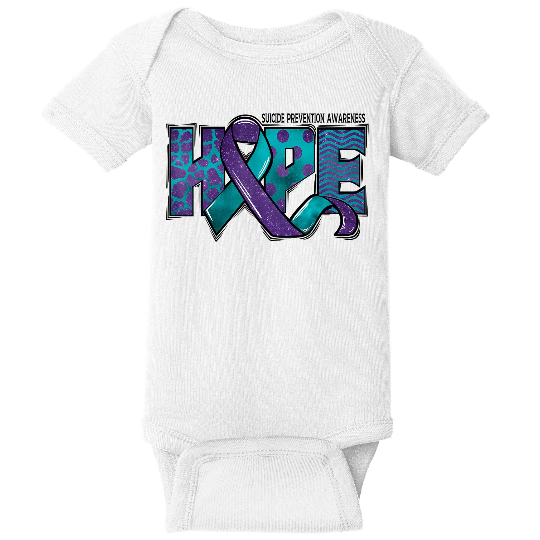 Suicide Prevention Awareness Warrior Hope Ribbon You Matter Baby Bodysuit