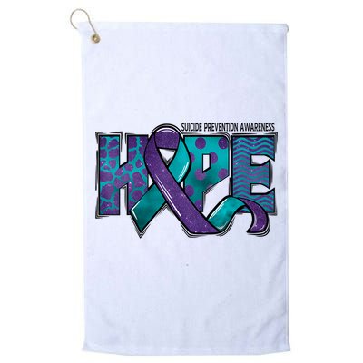 Suicide Prevention Awareness Warrior Hope Ribbon You Matter Golf Towel