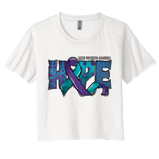 Suicide Prevention Awareness Warrior Hope Ribbon You Matter Crop Top
