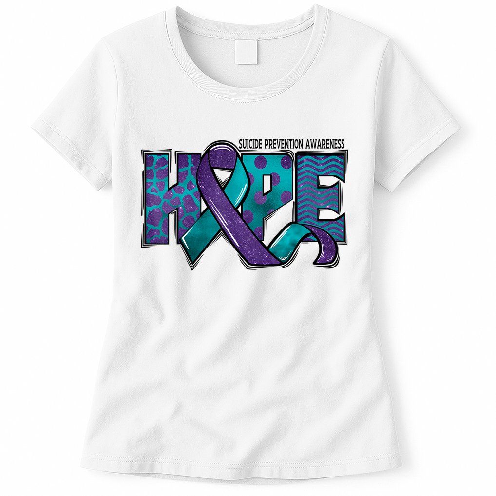 Suicide Prevention Awareness Warrior Hope Ribbon You Matter Womens T-Shirt