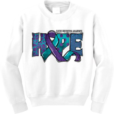 Suicide Prevention Awareness Warrior Hope Ribbon You Matter Kids Sweatshirt
