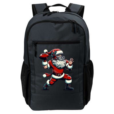 Santa Playing American Football Christmas Daily Commute Backpack