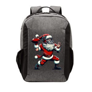 Santa Playing American Football Christmas Vector Backpack