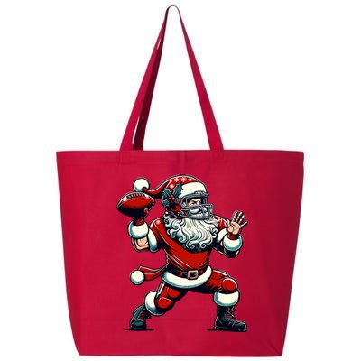 Santa Playing American Football Christmas 25L Jumbo Tote