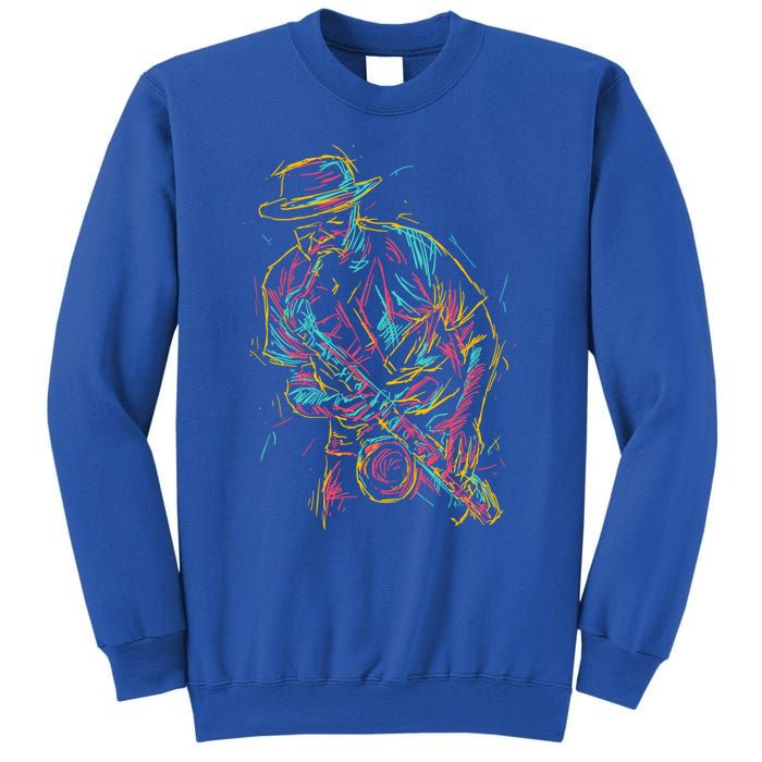 Saxophone Player Abstract Art Gift Sweatshirt