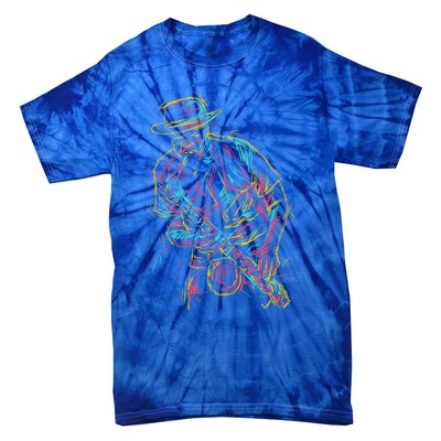 Saxophone Player Abstract Art Gift Tie-Dye T-Shirt