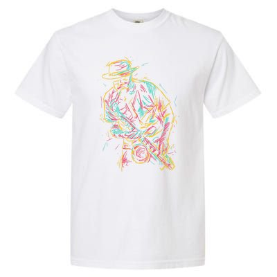 Saxophone Player Abstract Art Gift Garment-Dyed Heavyweight T-Shirt