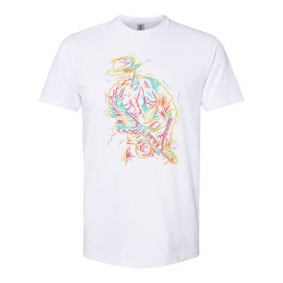 Saxophone Player Abstract Art Gift Softstyle® CVC T-Shirt