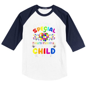 Special Paraprofessional Autism Awareness. Baseball Sleeve Shirt