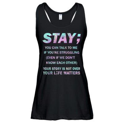 Suicide Prevention Awareness Shirt Stay Your Life Matters Ladies Essential Flowy Tank