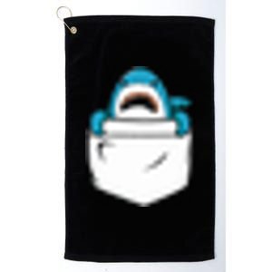 Shark Pocket Animal Pets Funny Shark Gift Men Women Platinum Collection Golf Towel