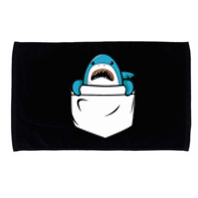 Shark Pocket Animal Pets Funny Shark Gift Men Women Microfiber Hand Towel