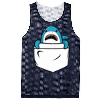 Shark Pocket Animal Pets Funny Shark Gift Men Women Mesh Reversible Basketball Jersey Tank