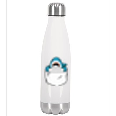 Shark Pocket Animal Pets Funny Shark Gift Men Women Stainless Steel Insulated Water Bottle