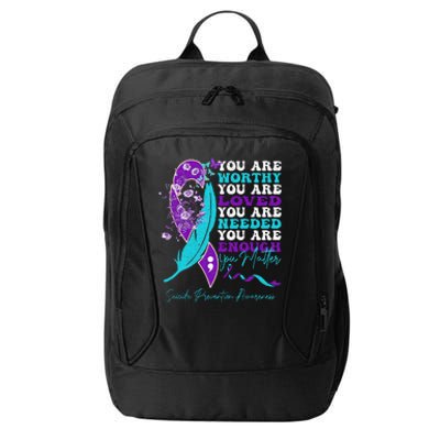 Suicide Prevention Awareness positive motivational quote City Backpack