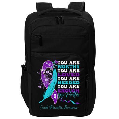 Suicide Prevention Awareness positive motivational quote Impact Tech Backpack