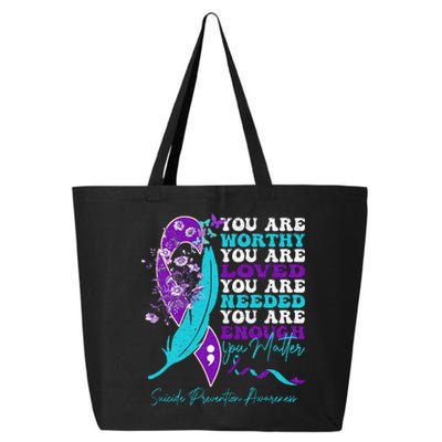 Suicide Prevention Awareness positive motivational quote 25L Jumbo Tote