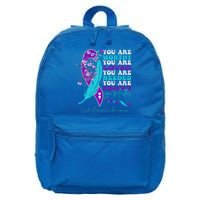 Suicide Prevention Awareness positive motivational quote 16 in Basic Backpack