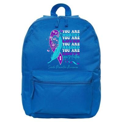 Suicide Prevention Awareness positive motivational quote 16 in Basic Backpack