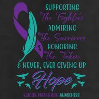 Suicide Prevention Awareness Hope Quote 7 Panel Mesh Trucker Snapback Hat