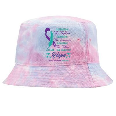 Suicide Prevention Awareness Hope Quote Tie-Dyed Bucket Hat