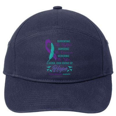 Suicide Prevention Awareness Hope Quote 7-Panel Snapback Hat