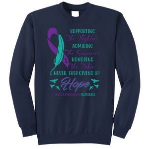 Suicide Prevention Awareness Hope Quote Tall Sweatshirt