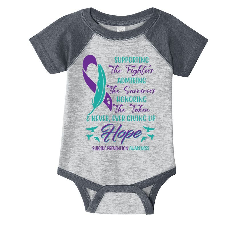 Suicide Prevention Awareness Hope Quote Infant Baby Jersey Bodysuit