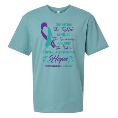 Suicide Prevention Awareness Hope Quote Sueded Cloud Jersey T-Shirt