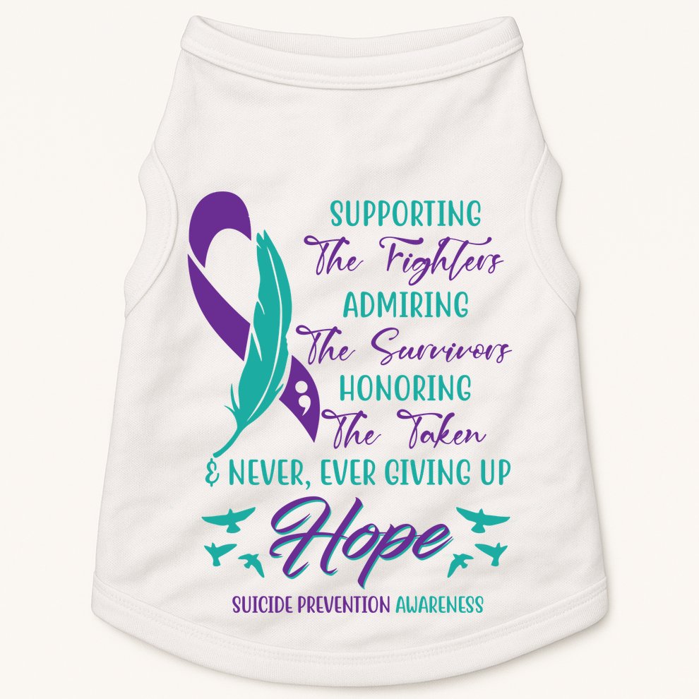 Suicide Prevention Awareness Hope Quote Doggie Tank