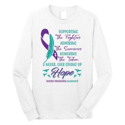 Suicide Prevention Awareness Hope Quote Long Sleeve Shirt