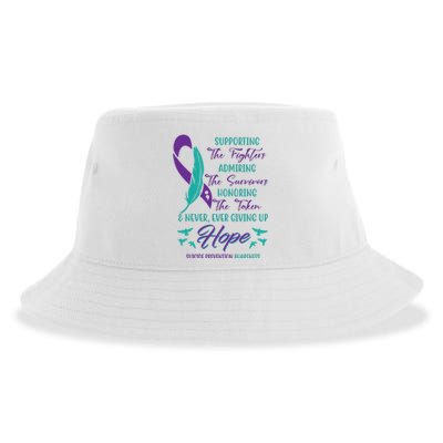 Suicide Prevention Awareness Hope Quote Sustainable Bucket Hat