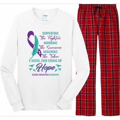 Suicide Prevention Awareness Hope Quote Long Sleeve Pajama Set