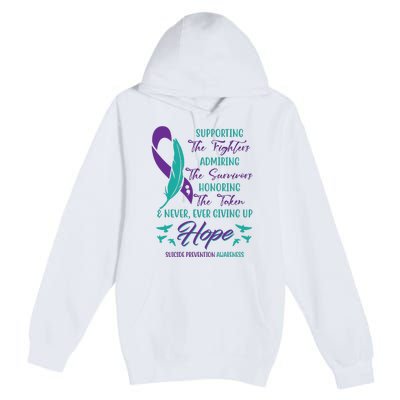 Suicide Prevention Awareness Hope Quote Premium Pullover Hoodie