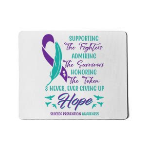 Suicide Prevention Awareness Hope Quote Mousepad