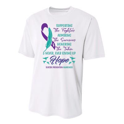 Suicide Prevention Awareness Hope Quote Performance Sprint T-Shirt