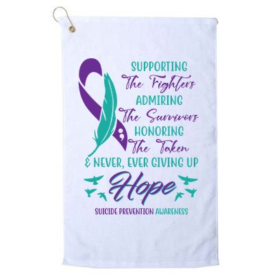 Suicide Prevention Awareness Hope Quote Golf Towel